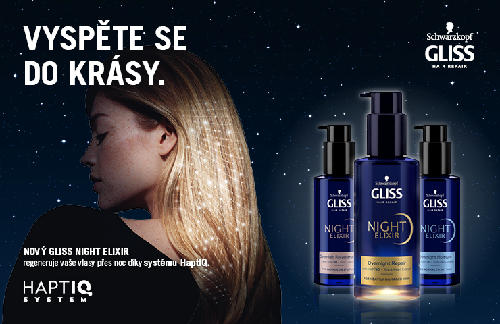 Dopřejte svým vlasům regeneraci, zatímco vy budete spát! Vyzkoušejte zdarma vlasovou péči Gliss Night Elixir Ultimate